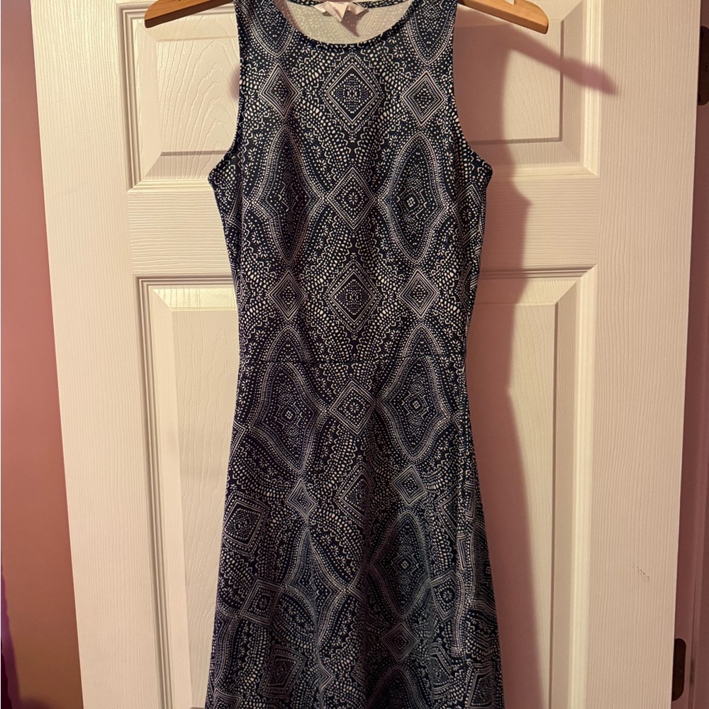 Elegant Black and White Patterned Dress